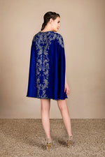 Load image into Gallery viewer, Cape Dress in Deep Blue
