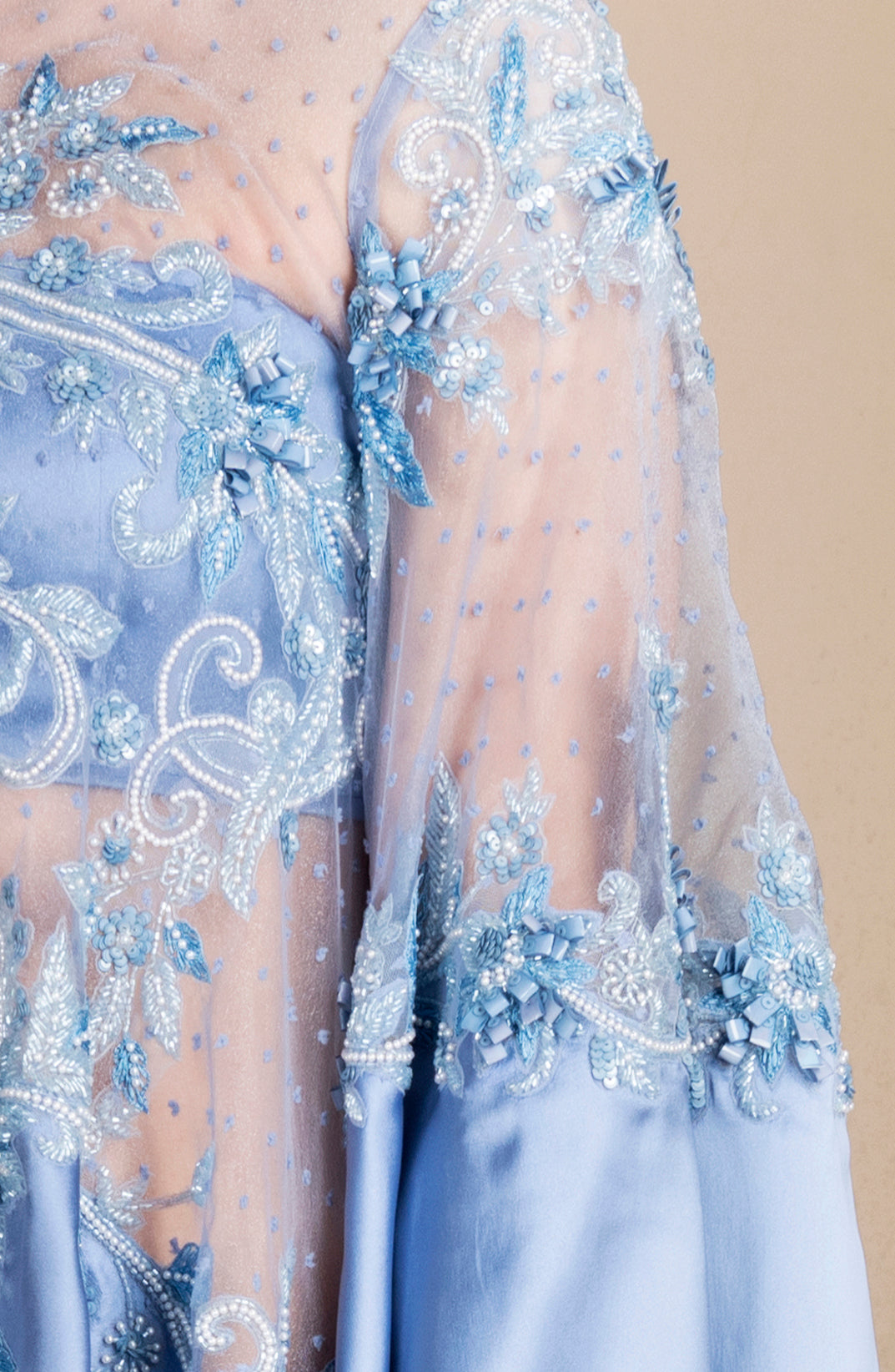 A-line Dress with Sequin Embroidery