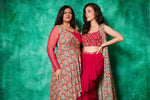 Load image into Gallery viewer, Anarkali with One-Sided Cape
