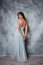 Load image into Gallery viewer, Top with Trail-Back paired with Dhoti Pants
