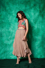 Load image into Gallery viewer, Crop-Jacket with Drape Pants
