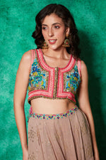 Load image into Gallery viewer, Crop-Jacket with Drape Pants
