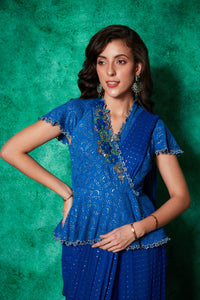 Peplum Blouse with Slit-Saree