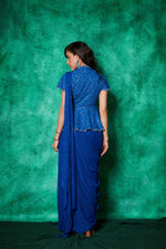 Load image into Gallery viewer, Peplum Blouse with Slit-Saree
