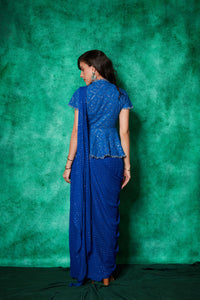 Peplum Blouse with Slit-Saree