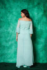 Load image into Gallery viewer, Off-Shoulder Top with Palazzo Pants
