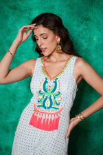 Load image into Gallery viewer, Jumpsuit with Embroidered Bodice
