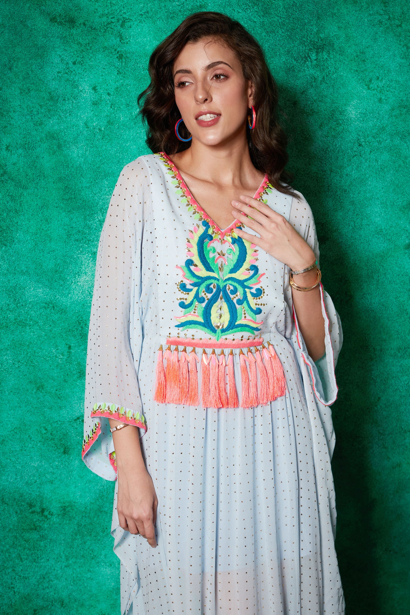 SAHAR EID KAFTAN - PASTEL GREEN