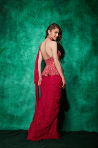 Peplum Blouse with Slit-Saree