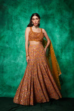 Load image into Gallery viewer, Mermaid Lehenga in Multicolour Embroidery
