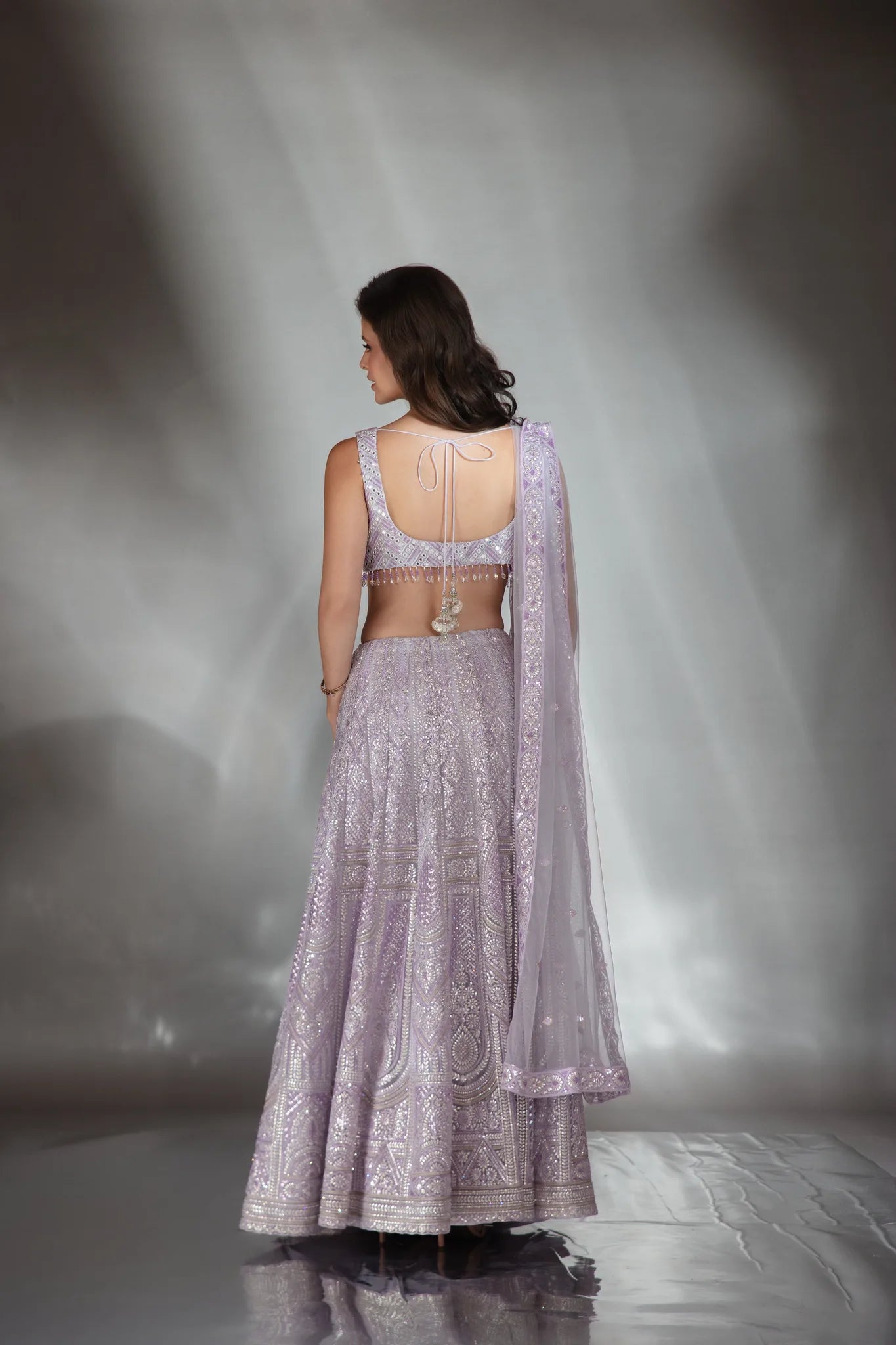 Lilac Gota Patti Embroidered Lehenga Set - Saaj 31st10602