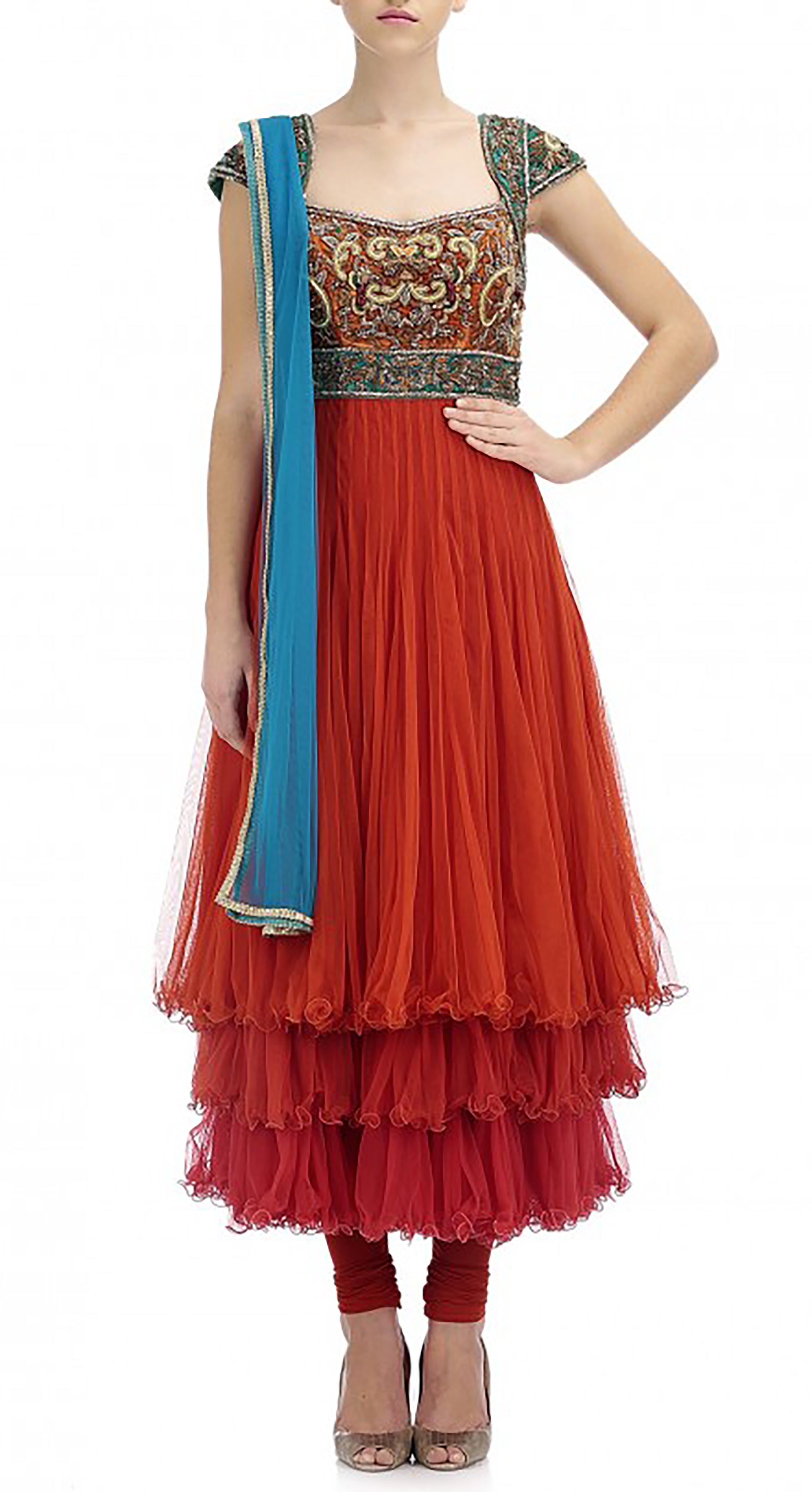 Triple Layer Anarkali Suit - Saaj By Ankita