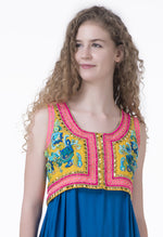 Load image into Gallery viewer, Crop-Shrug with Pop Embroidery - Saaj By Ankita
