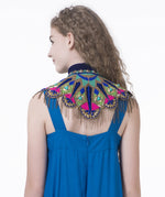 Load image into Gallery viewer, Blue Kaleidoscope Collar - Saaj By Ankita
