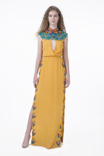 Load image into Gallery viewer, Sunshine Yellow Maxi Dress - Saaj By Ankita
