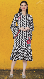 Load image into Gallery viewer, Flute Hem Shirt Dress - Saaj By Ankita
