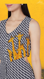 Load image into Gallery viewer, Giraffe Motifs Shirt Maxi-Dress - Saaj By Ankita

