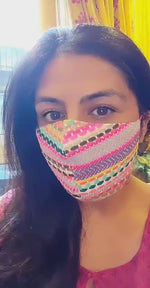 Load and play video in Gallery viewer, Pink Weave Mask - set of 3
