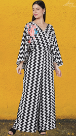 Load image into Gallery viewer, Bold Chevron Print Jumpsuit - Saaj By Ankita
