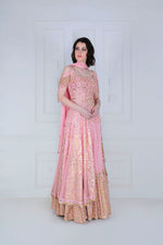 Load image into Gallery viewer, Kalidaar side-fall Choli with Tiering Lehenga - Saaj By Ankita
