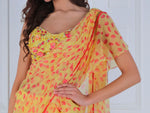 Load image into Gallery viewer, Ruffle Palla, Printed Sharara Saree with embroidered Blouse - Saaj By Ankita
