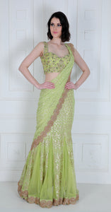 Embroidered Kalidaar Saree - Saaj By Ankita