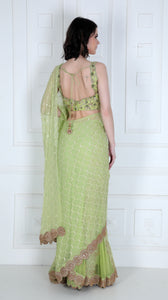 Embroidered Kalidaar Saree - Saaj By Ankita