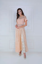 Load image into Gallery viewer, Anarkali With a Slit teamed with Pants - Saaj By Ankita
