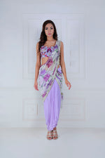 Load image into Gallery viewer, Dhoti-Saree with Hand-painted Palla - Saaj By Ankita
