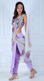 Load image into Gallery viewer, Dhoti-Saree with Hand-painted Palla - Saaj By Ankita
