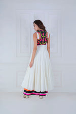 Load image into Gallery viewer, Harness - Anarkali with colourblocking Details - Saaj By Ankita
