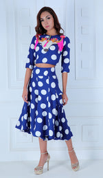 Load image into Gallery viewer, Polka Co-Ord with Yak Embroidery - Saaj By Ankita
