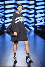 Load image into Gallery viewer, Dragonfly Embroidered A-Line Shift Dress - Saaj By Ankita
