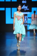 Load image into Gallery viewer, Funky Yak Embroidered on A-Line Shift Dress - Saaj By Ankita
