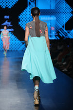 Load image into Gallery viewer, Funky Yak Embroidered on A-Line Shift Dress - Saaj By Ankita
