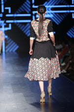 Load image into Gallery viewer, Geometric Pattern Printed on Flared Skirt - Saaj By Ankita
