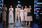 Load image into Gallery viewer, Handwoven Cotton in Geometric Pattern Tuxedo Pant-Suit - Saaj By Ankita
