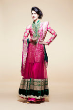 Load image into Gallery viewer, Brocade Long Jacket with Sharara - Saaj By Ankita

