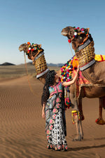 Load image into Gallery viewer, Crop-Shrug with Pop Embroidery - Saaj By Ankita
