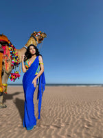 Load image into Gallery viewer, Beaded Corset with Glittery Drape Saree - Saaj By Ankita
