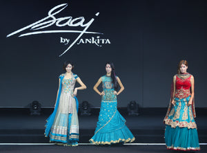 Double Layer Silk Lehenga - Saaj By Ankita