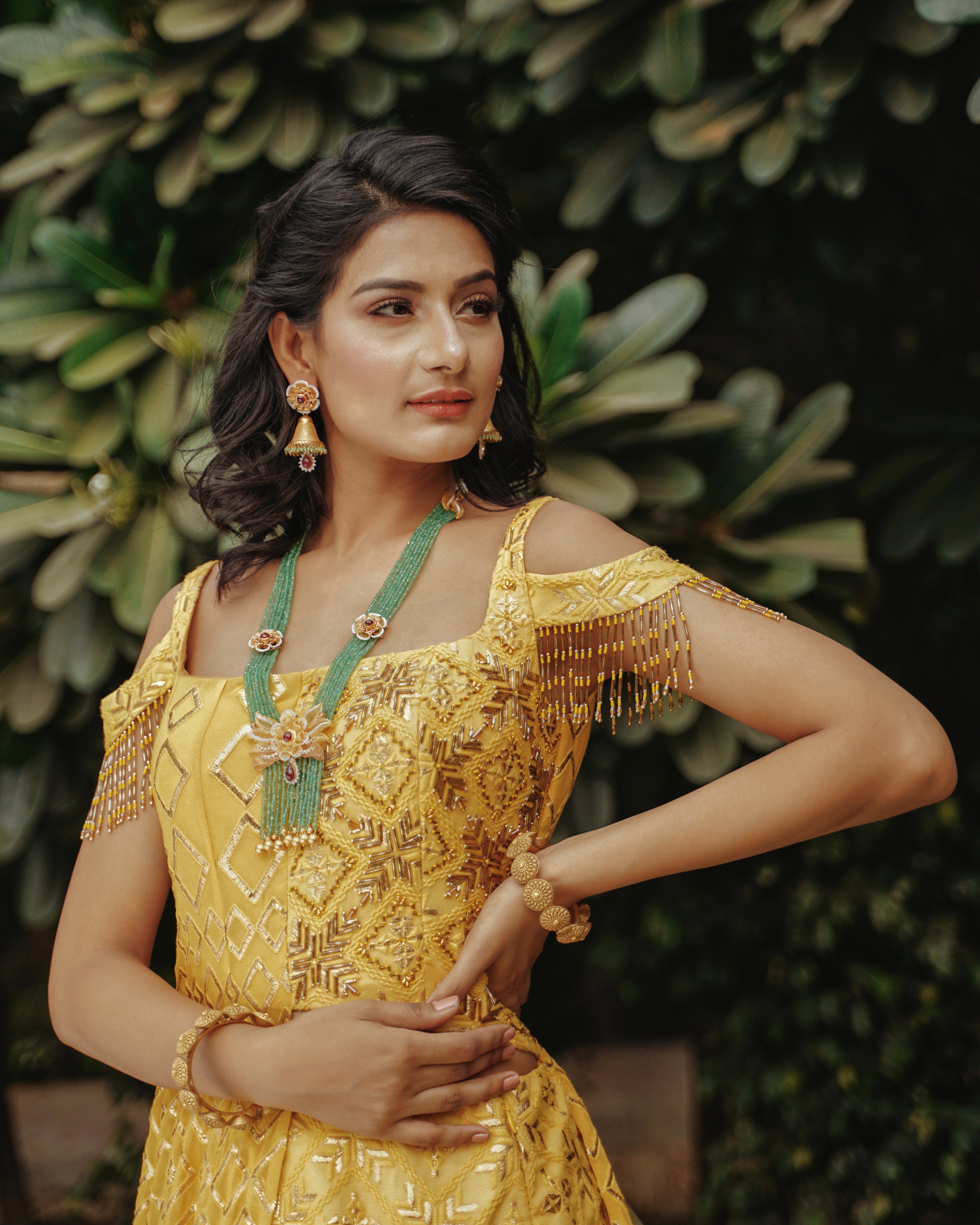 Kalidaar side-fall Choli with Tiering Lehenga - Saaj By Ankita