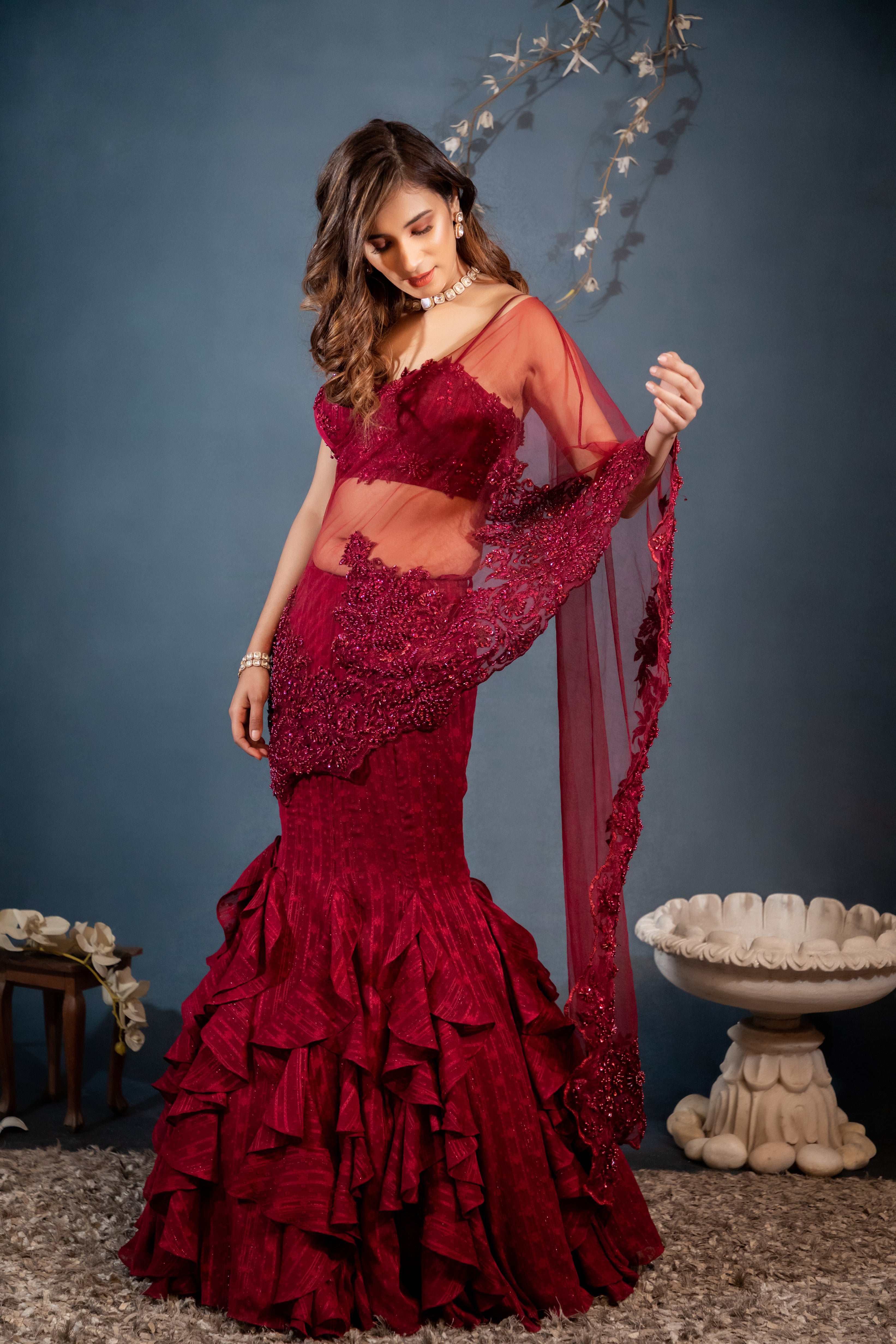 Ruby Lehenga Saree