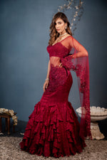 Load image into Gallery viewer, Ruby Lehenga Saree
