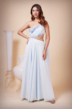 Load image into Gallery viewer, Powder Blue One-Shoulder Gown
