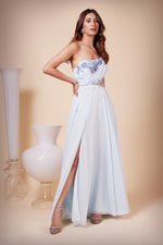 Load image into Gallery viewer, Powder Blue One-Shoulder Gown
