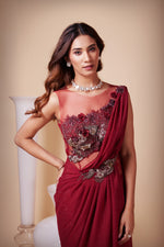 Load image into Gallery viewer, Ruby Saree Gown
