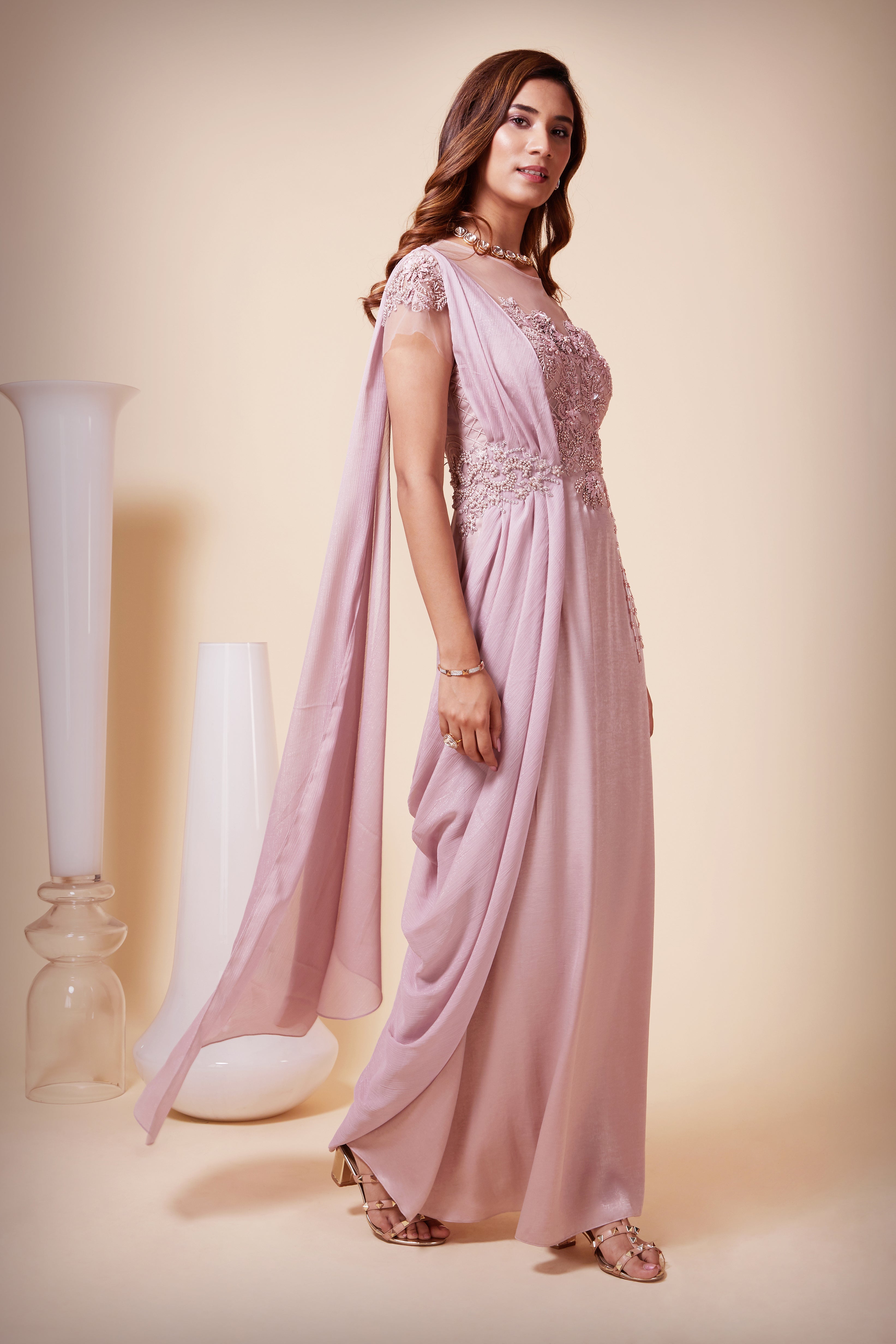 Drape Maxi Dress – Saaj By Ankita