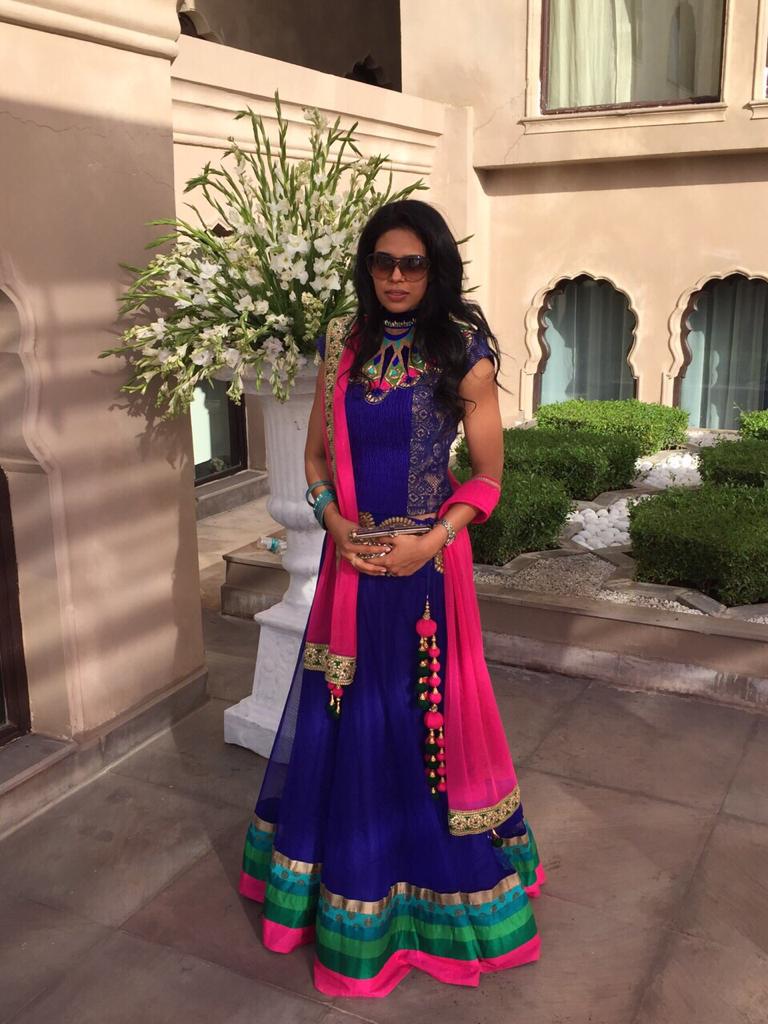 Blue Kaleidoscope Collar - Saaj By Ankita